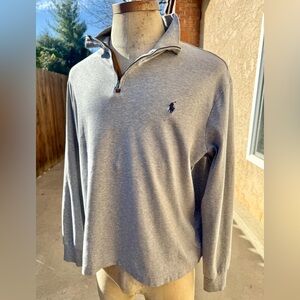 Ralph Lauren Gray Quarter-Zip Sweatshirt